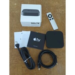 Apple TV 3rd Gen Model‎ A1427 HD Media Streamer with Power Cord HDMI & Remote